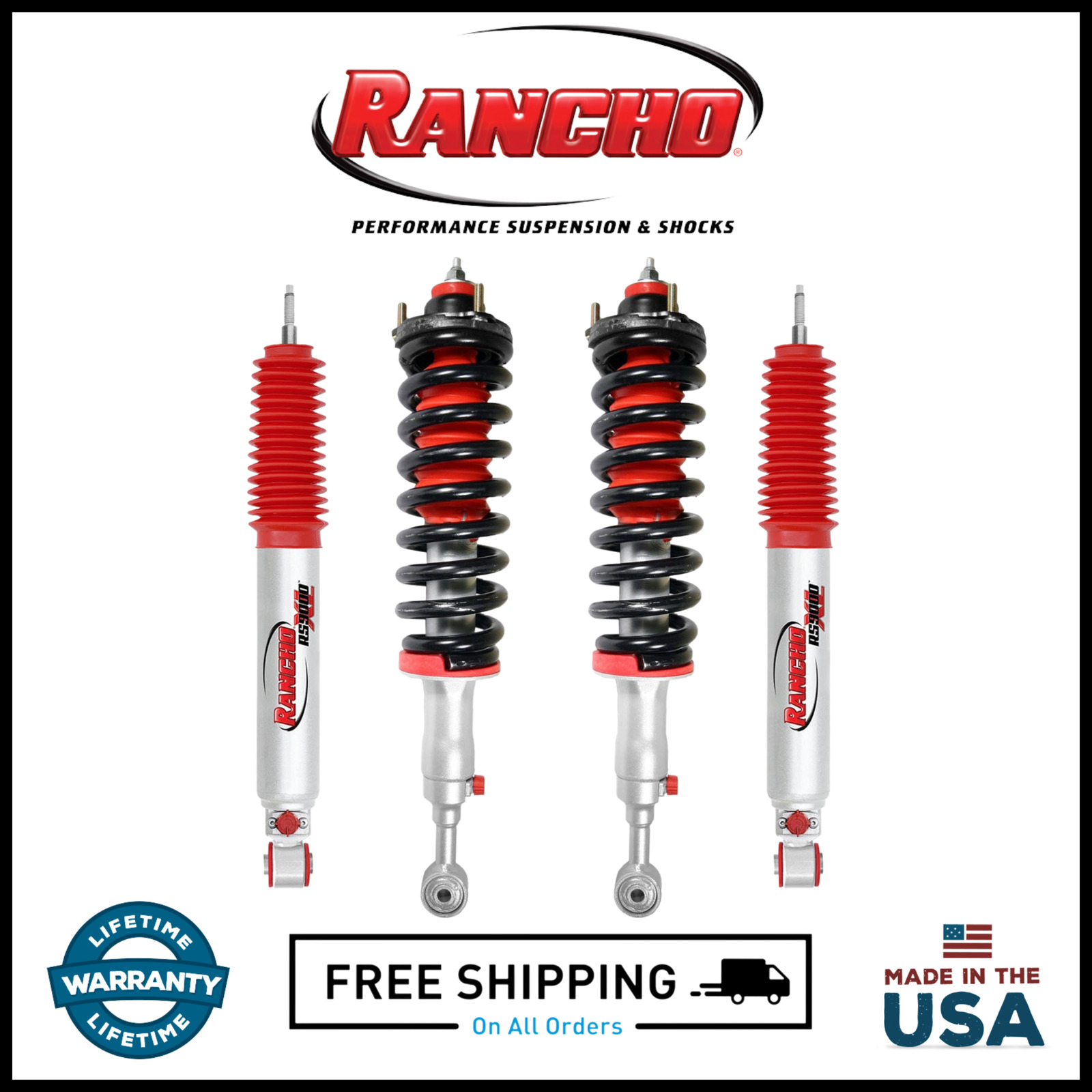Rancho quickLIFT Leveling Struts w/ Shocks For 05-15 Toyota Tacoma 4WD 2.5\