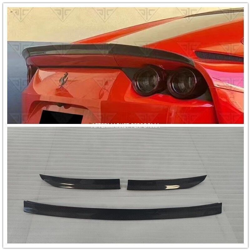 FITS FOR FERRARI 812 GTS SUPERFAST CARBON FIBER REAR TRUNK SPOILER WING M STYLE
