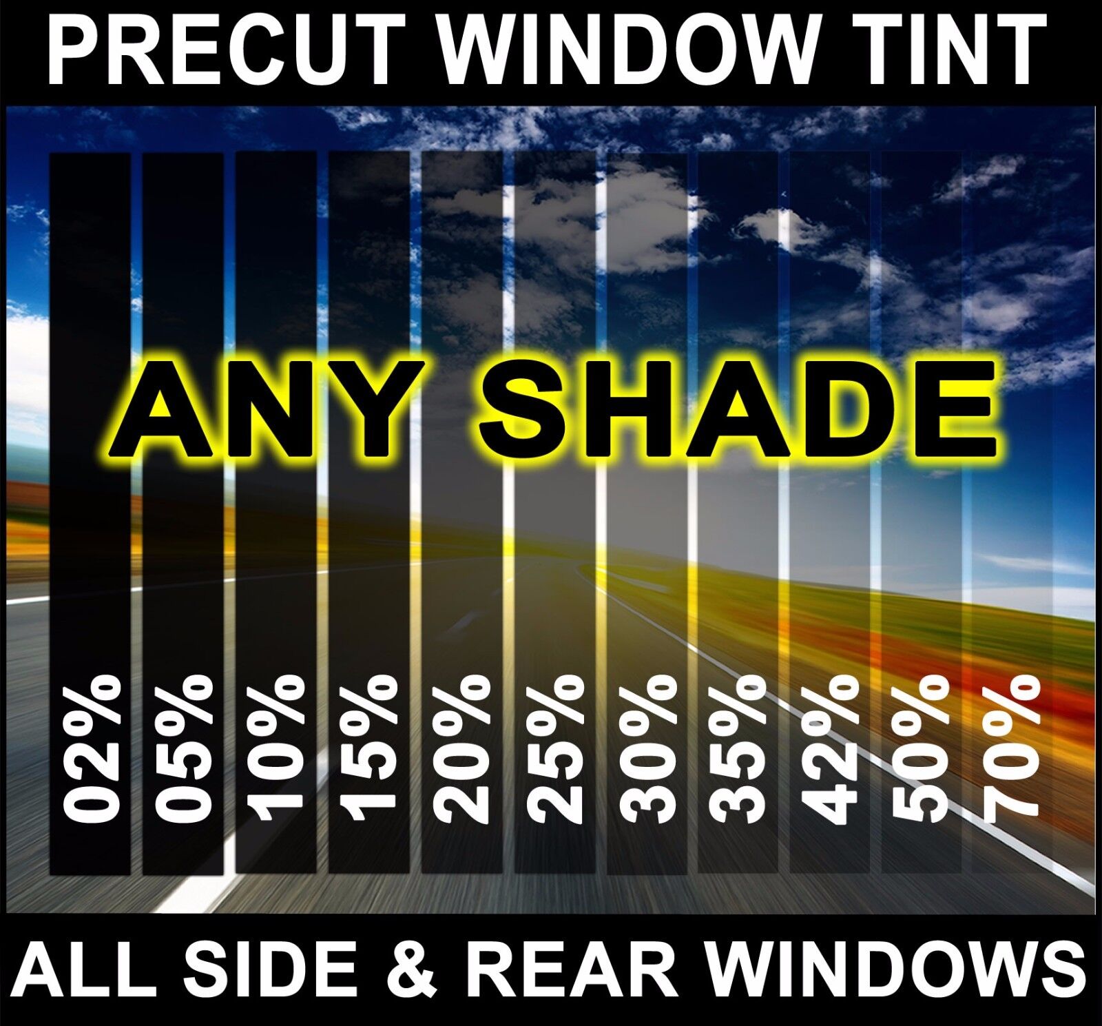 Nano Carbon Window Film Any Tint Shade PreCut All Sides & Rears for VOLKSWAGEN