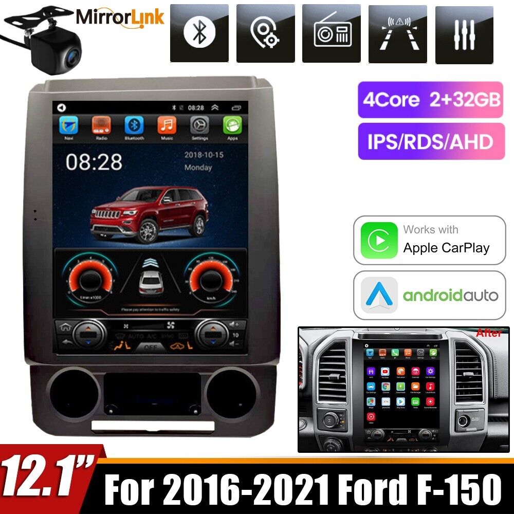 32G Car Stereo Radio Player CarPlay GPS Navi FM Android For Ford F150 2016-2021