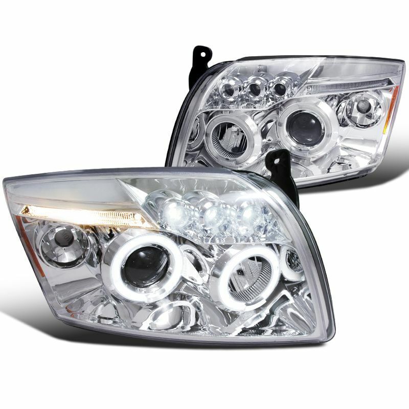 Fits 07-12 Dodge Caliber LED Halo Projector Headlights Signal Lamps Left+Right
