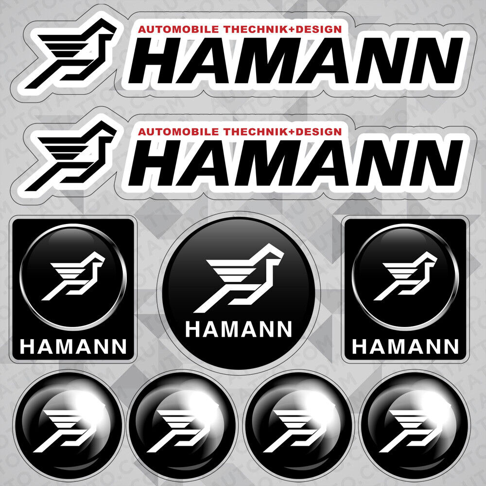Hamann Tuning Car Sport Racing Sticker Vinyl 3D Decal Stripes Logo Decor GmbH