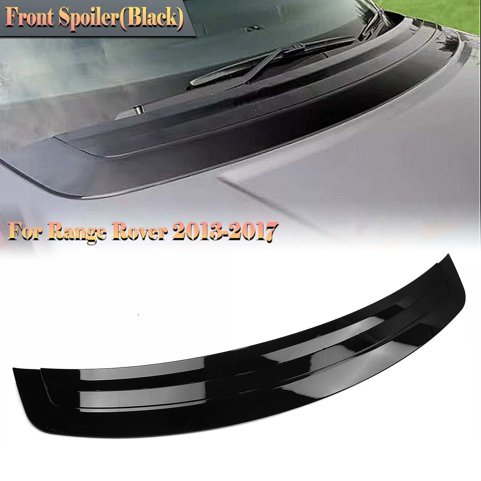1x Black Front Hood Bonnet Panel Trim Cover For Range Rover L405 2013-2021