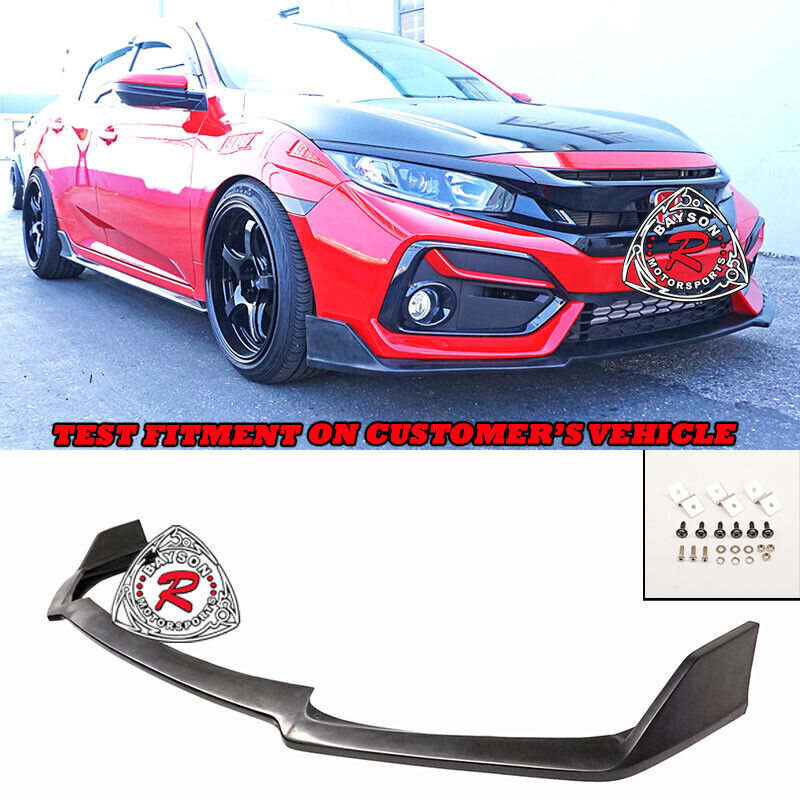 Fits 17-21 Honda Civic 5dr Hatch (Sport / Touring) TR-Style Front Lip (Urethane)