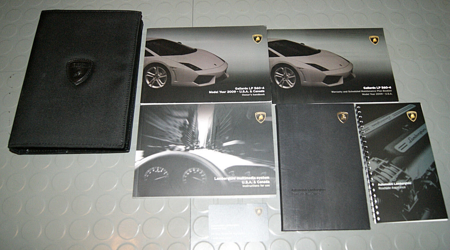 2009 Lamborghini Gallardo LP560-4 LP 560-4 Owners Manual - SET (USA & Canada)