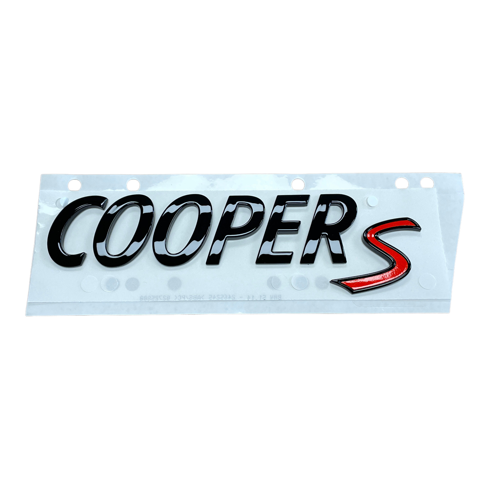 OE MINI Cooper S Gloss Black Emblem Badge Chrome Logo Clubman R53 R56 F56