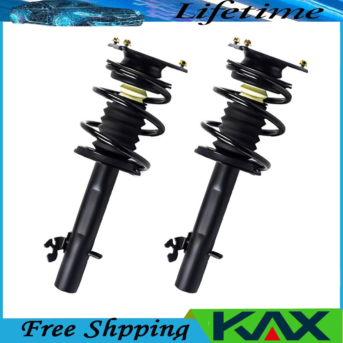For Mini Cooper Pair Front Complete Struts w/Coil Spring Assembly 2002-2006 1.6L