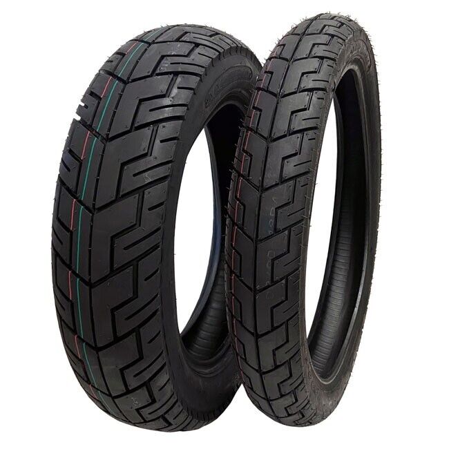 MMG TIRE SET COMBO: Front Tire 90/90-18 and Rear Tire 130/90-15 for Motorcycles