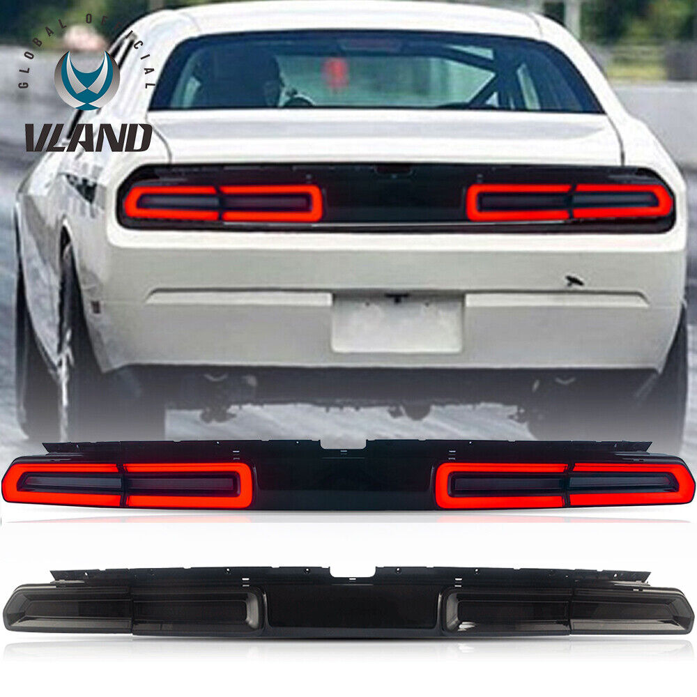 VLAND LED Tail Lights For Dodge Challenger 2008-2014 Rear Lamps W/Red Sequential