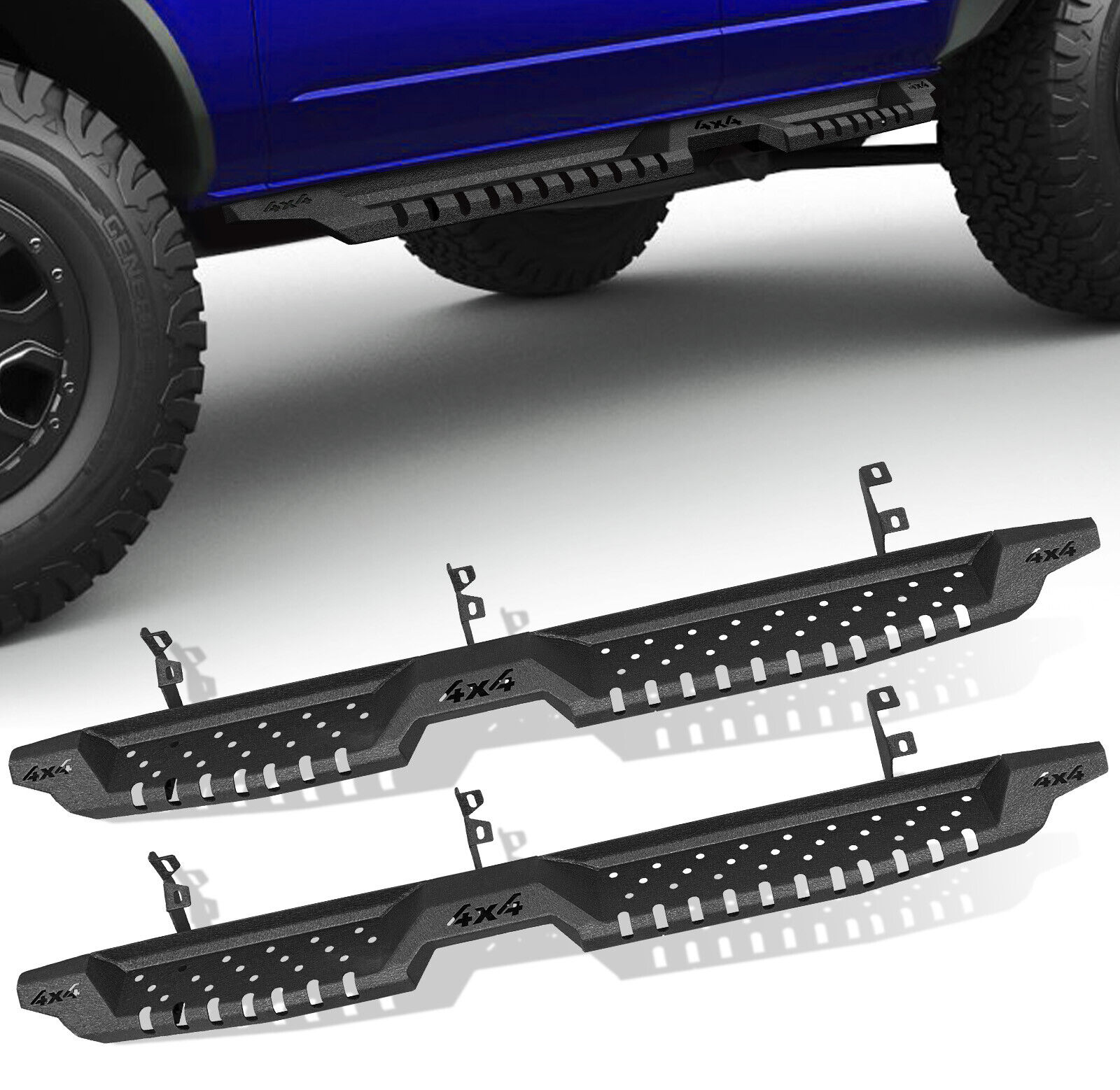 Running Boards Drop Side Steps for 2021 2022 2023 Ford Bronco 4 Doors Heavy-Duty