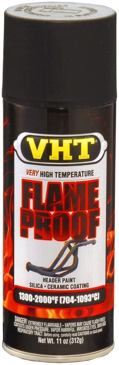 VHT SP102 BLACK FLAMEPROOF Hi-Heat PAINT COATING Header Spray Paint