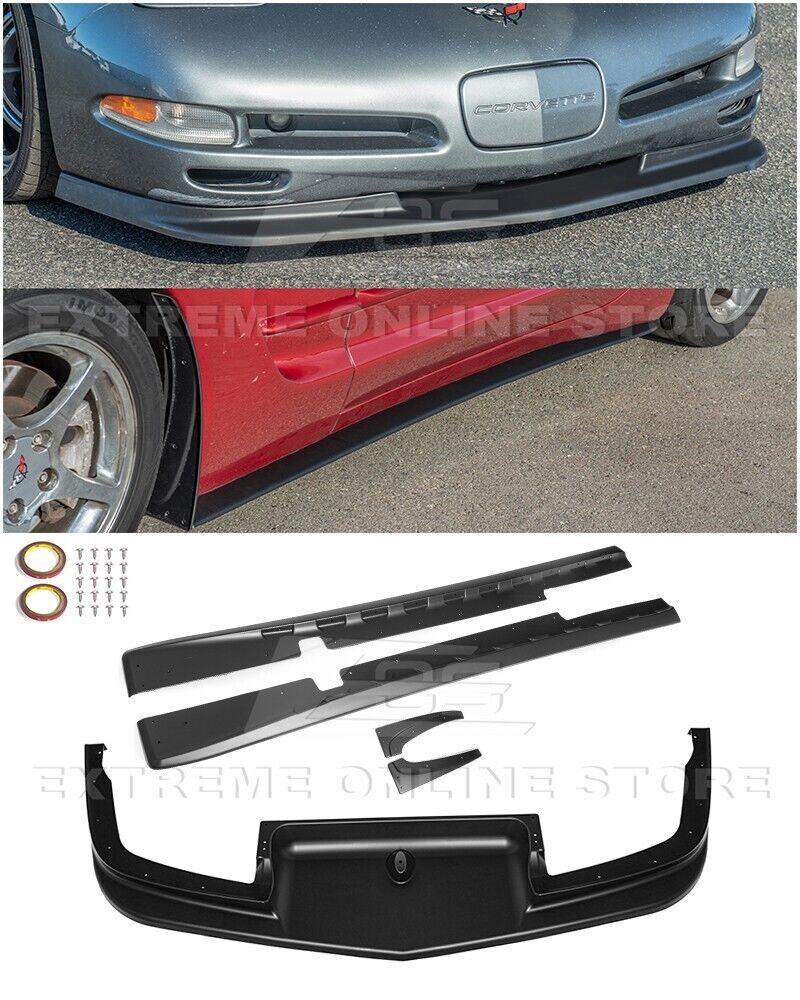 For 97-04 Corvette C5 | EOS Performance Front Bumper Lip Splitter & Side Skirts