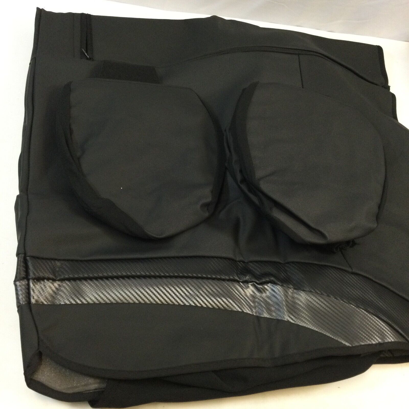 Car Pass Black Universal Fit Carbon Fiber Leather Car Seat Covers Full Set