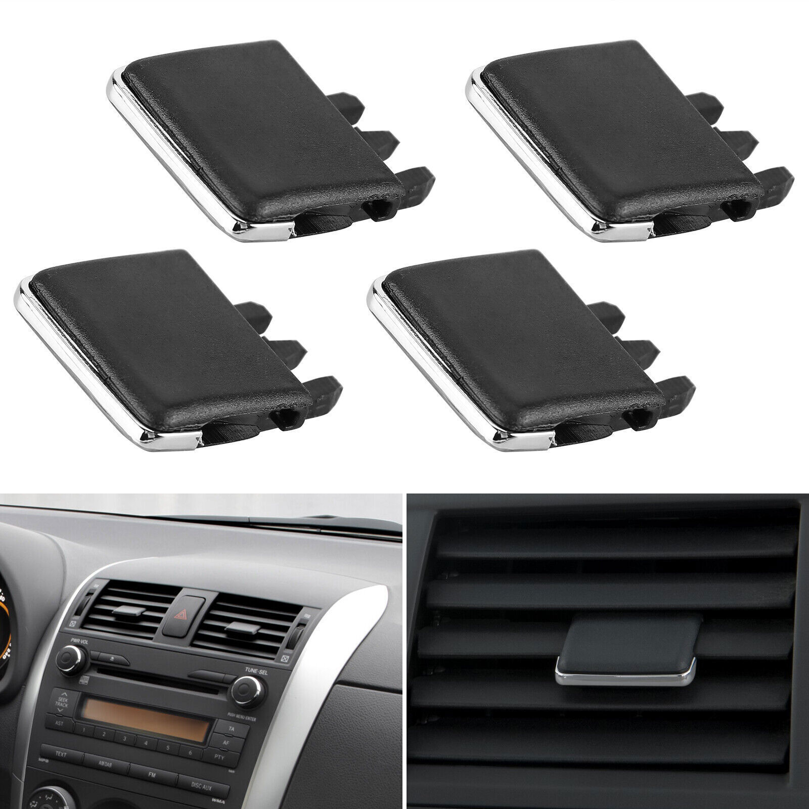 4PCS Auto Air Conditioning A/C Vent Blade Slice Clip Kit For Toyota Corolla