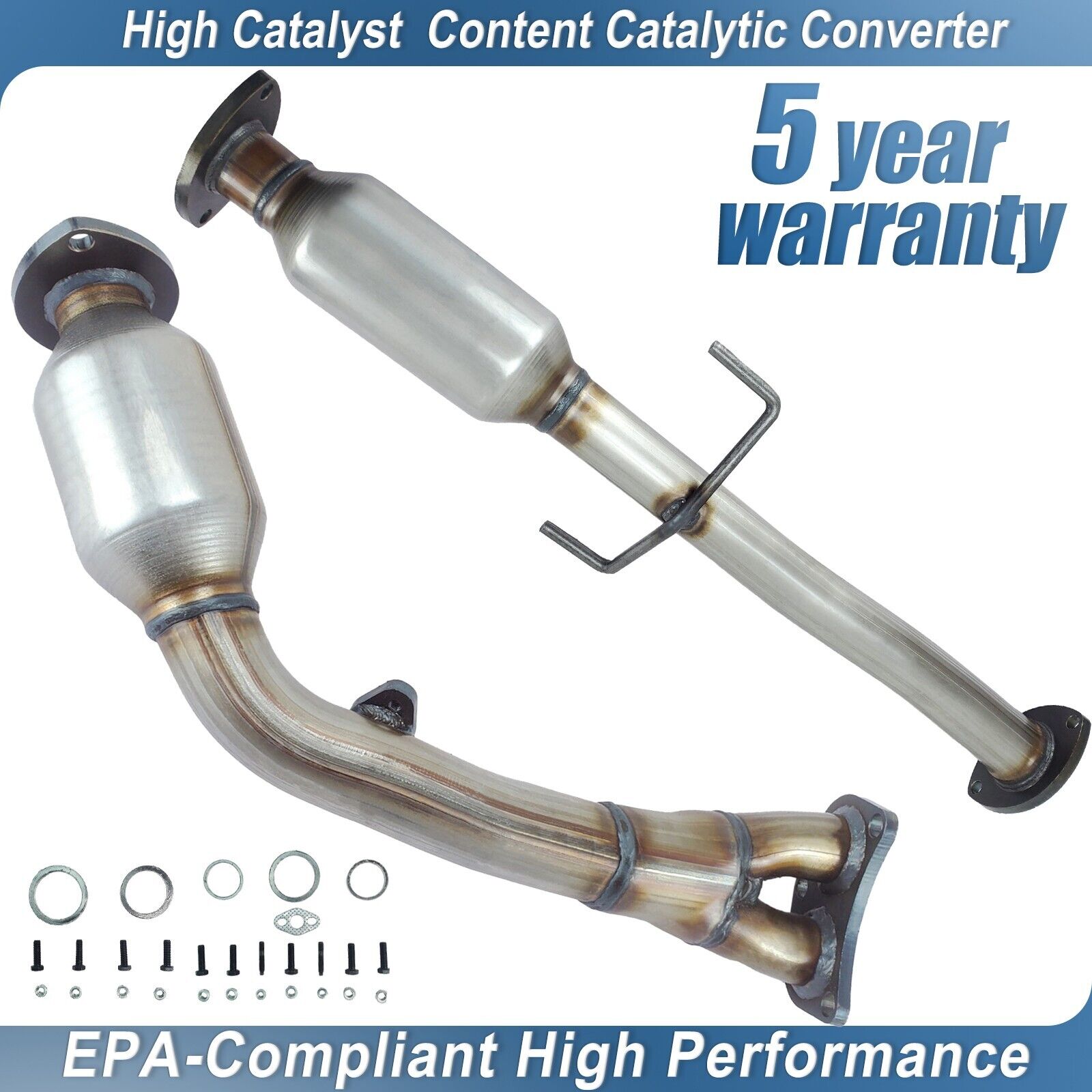 Pair Catalytic Converter For Toyota Tacoma 2000 - 2004 2.7L fast shipping