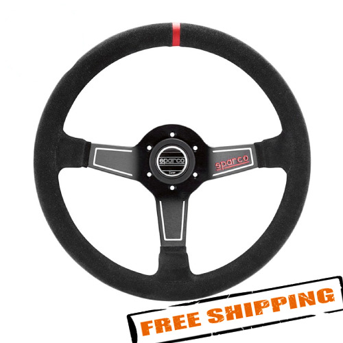 Sparco 015L750SC 3-Spoke L575 Series Street Racing Black Suede Steering Wheel