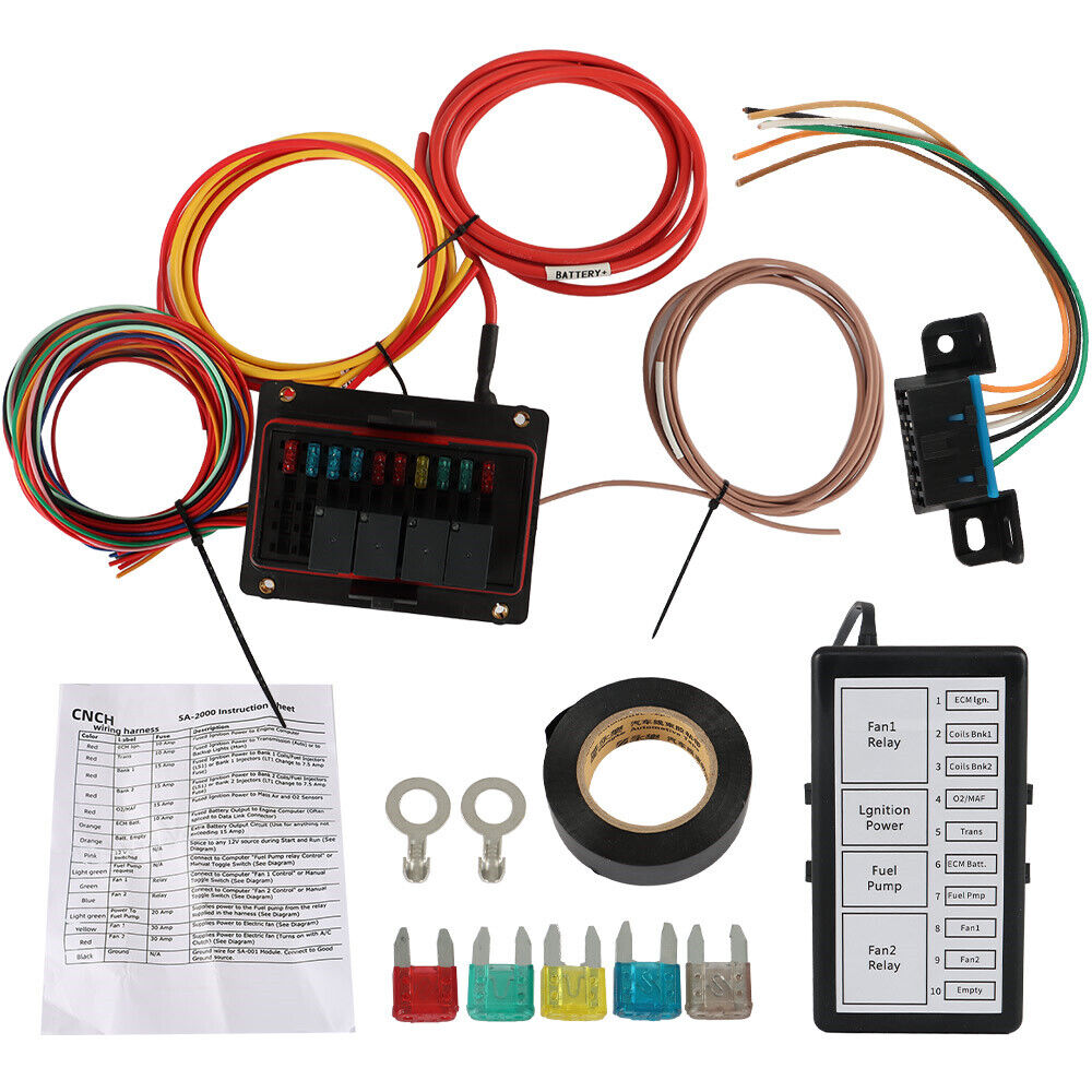 LABLT Fuse box Relays Sealed Stand Alone Harness kit For LSx 4.8 5.3 5.7 6.0 6.2