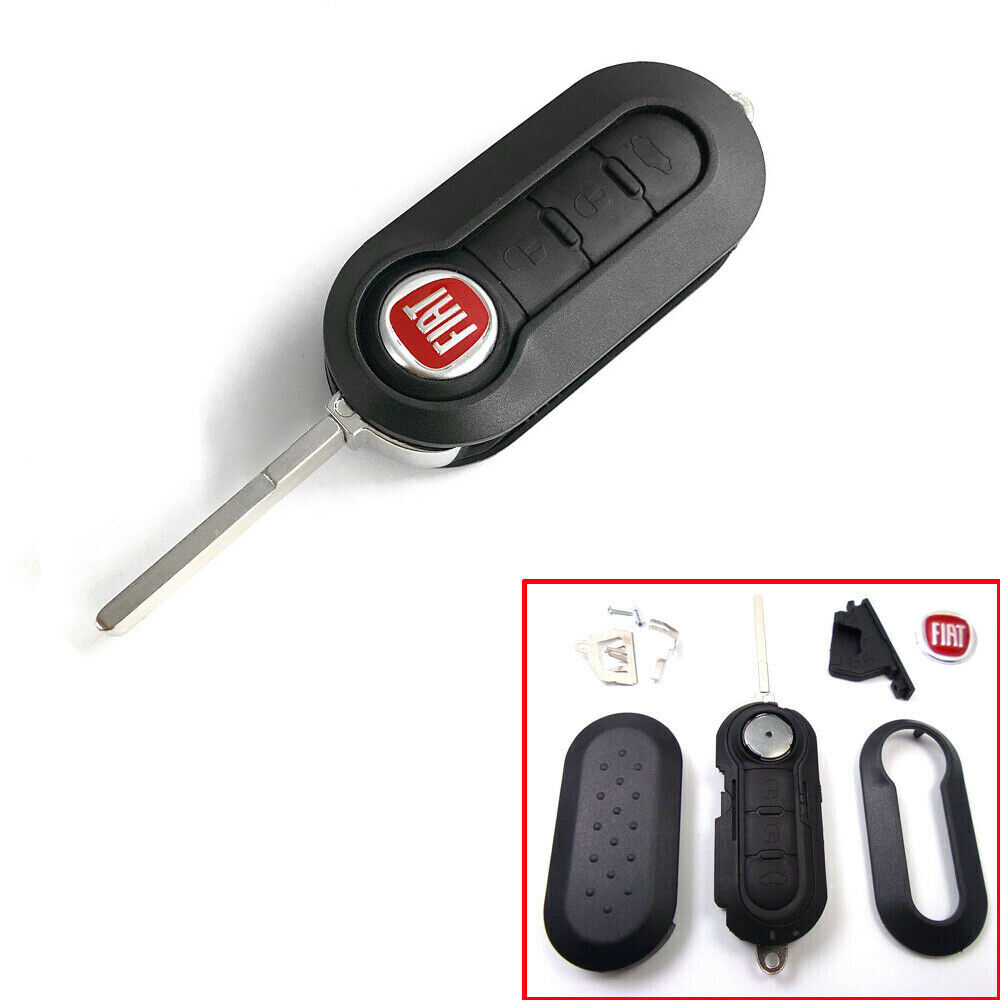 for Fiat 500 Panda Punto Bravo Key Replacement Smart Remote Key Fob Shell Case