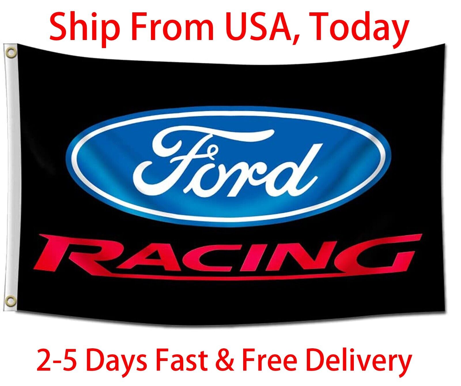 Ford Racing Flag Banner 3x5 FT Racing Development Car Logo Show Garage NEW Gift
