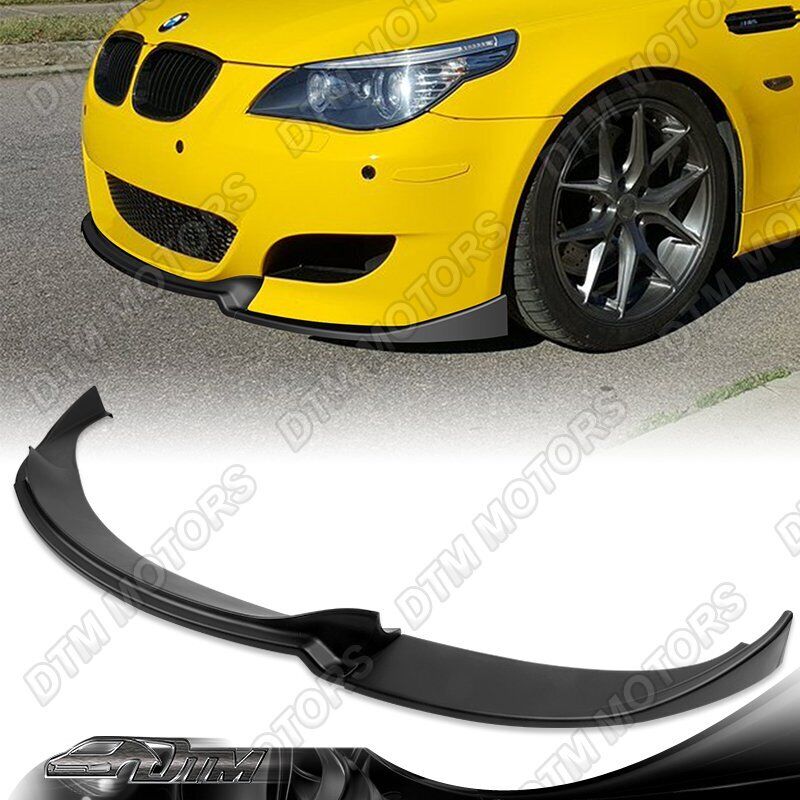 For 06-10 BMW E60 M5 H-Style Matt Black Front Bumper Lip Body Kit Spoiler 3pcs
