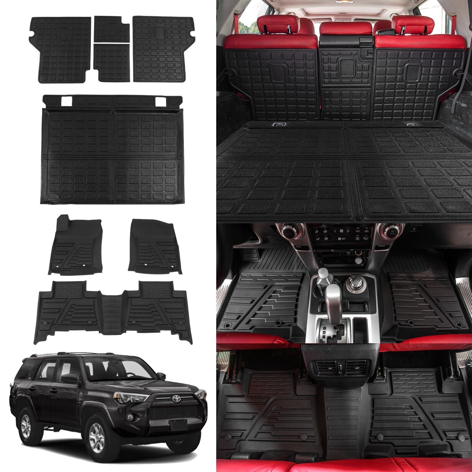 Fit 2010-2024 Toyota 4Runner Floor Mat Trunk Mat Cargo Liner 4Runner Accessories