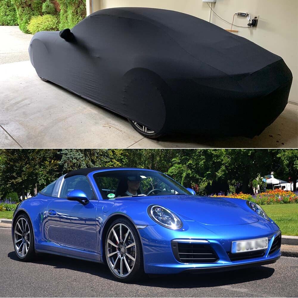 Car Cover Indoor Stain Stretch Dust-proof Custom Black For Porsche 991 Turbo S