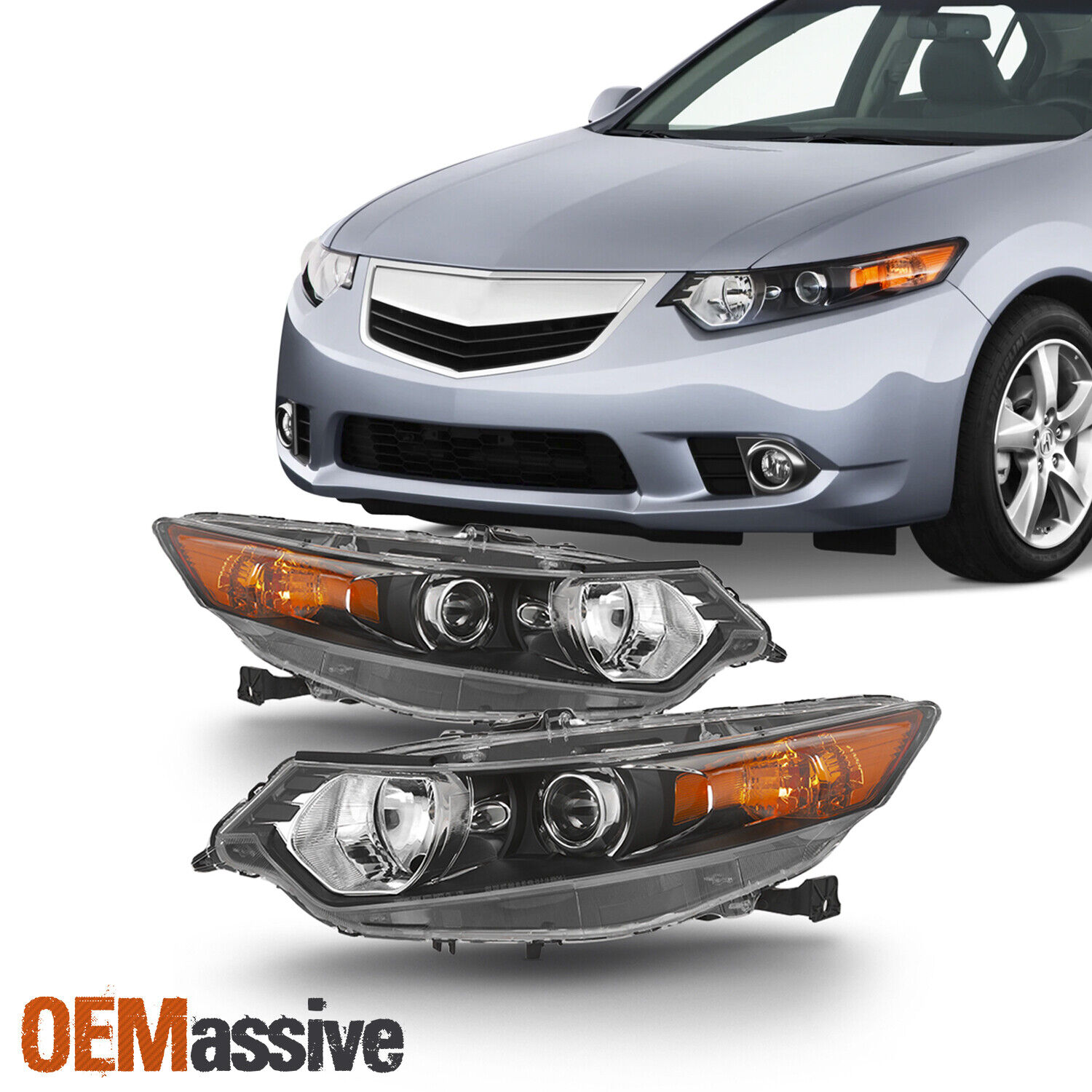 For Acura TSX 2009 2010 2011 2012 2013 2014 HID Type Headlights Left+Right Side