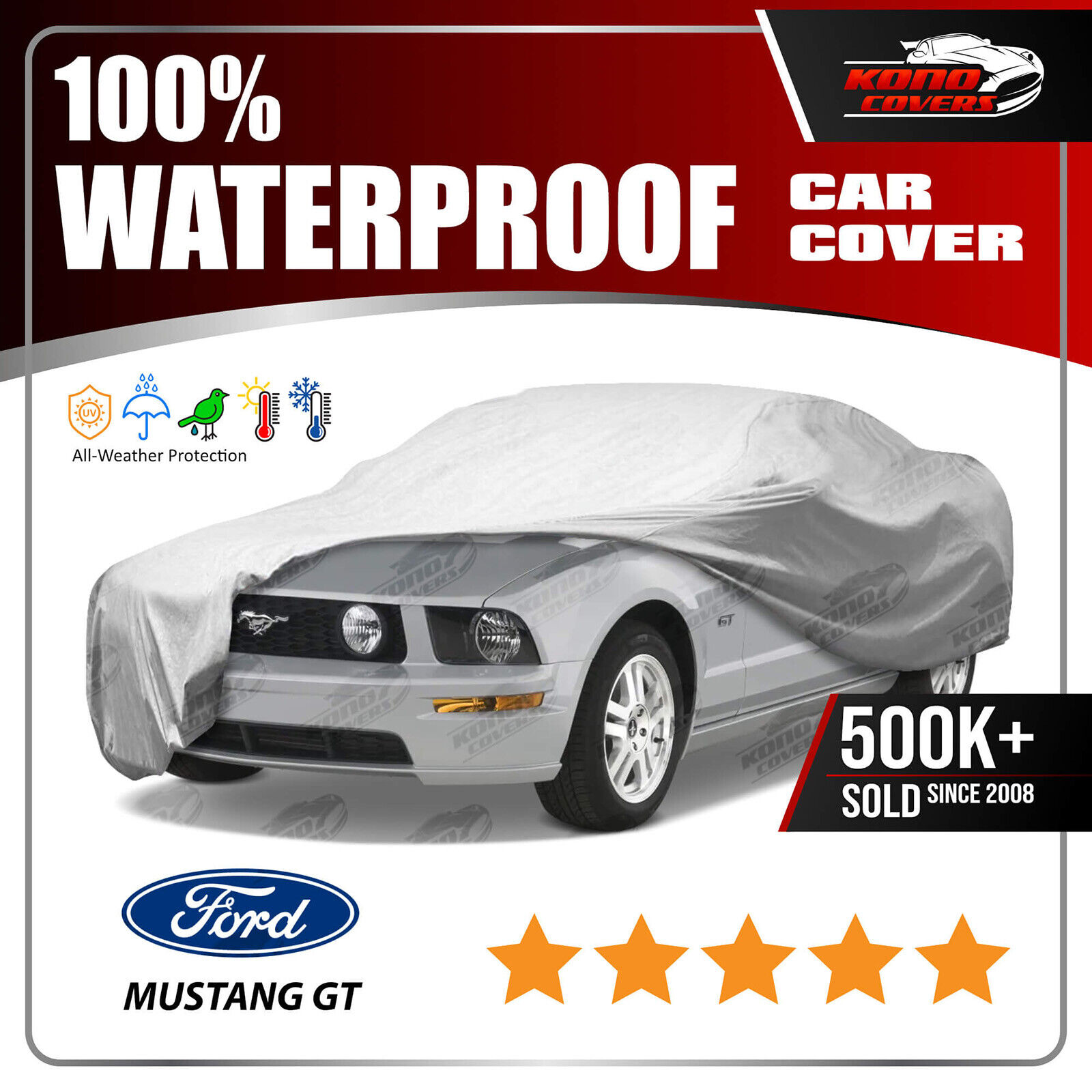 FORD MUSTANG SALEEN 2005-2009 CAR COVER - 100% Waterproof 100% Breathable