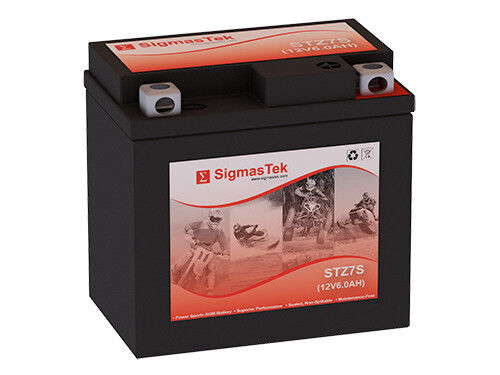 Maintenance Free SigmasTek STZ7S Motorcycle Battery Replacement for YTZ7S 