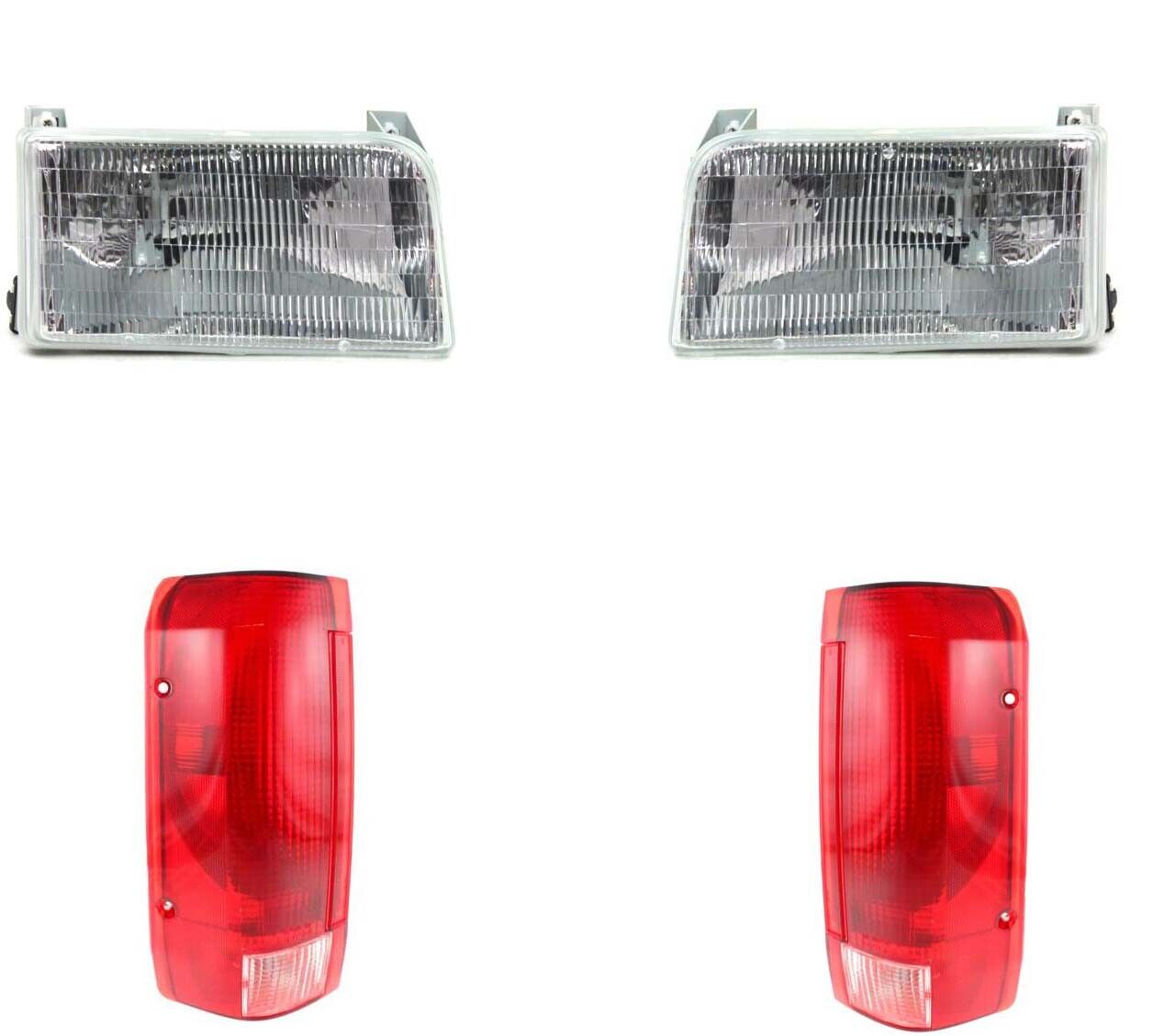 Headlights For Ford Truck Bronco 1992 1993 1994 1995 1996 With Tail Lights