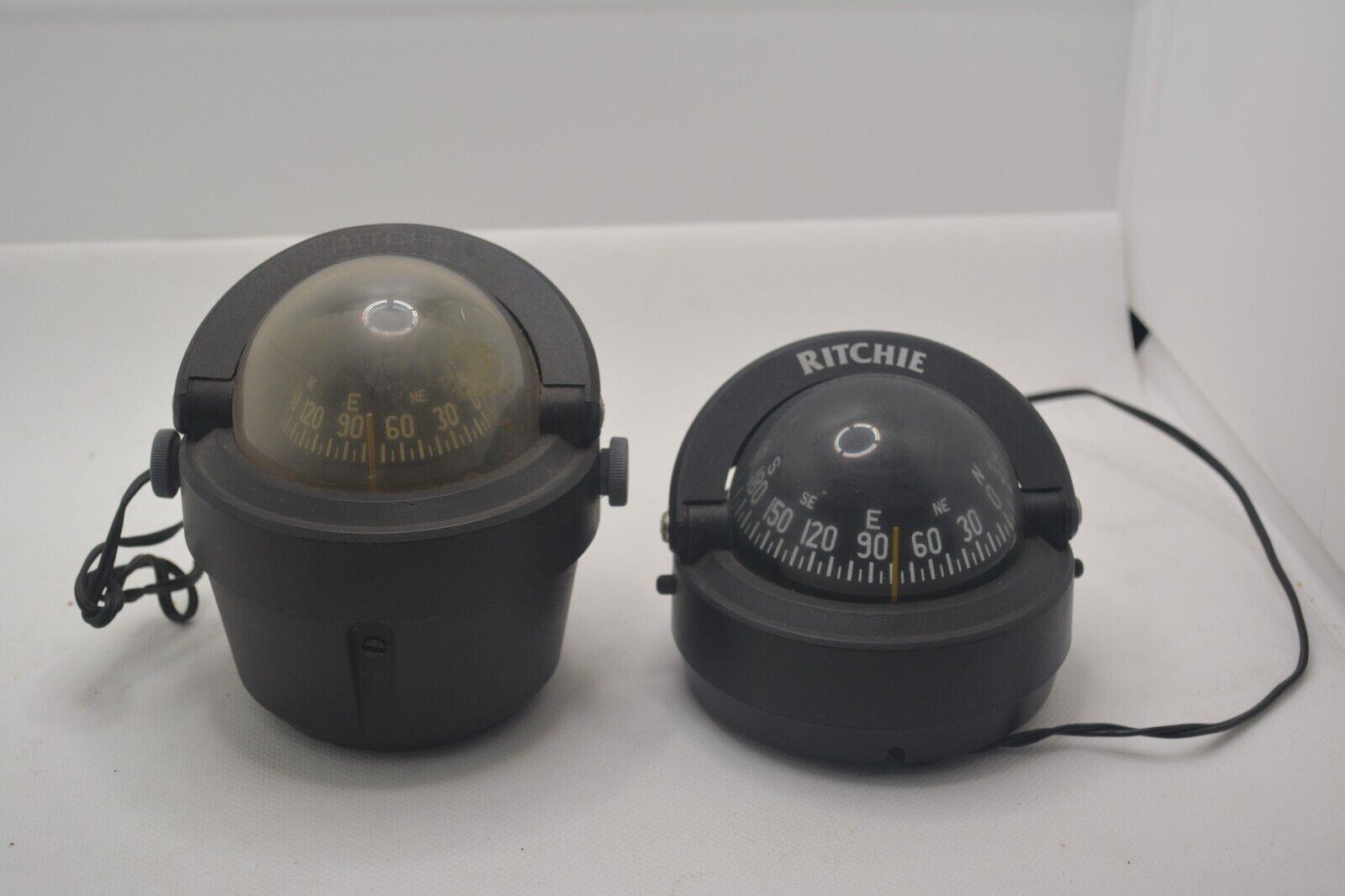 Lot of 2 Ritchie Boat Compass Navigation B-51 & Unknown Model Black Dial
