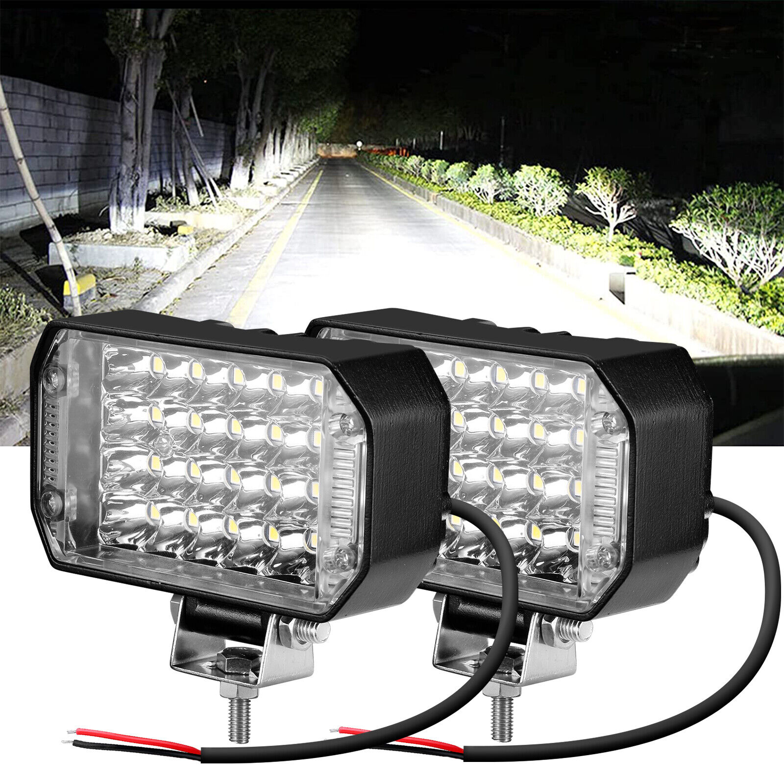 2/4x 4inch 800W LED Work Lights Bar Spot Pods Fog Lamp Offroad Driving Truck ATV