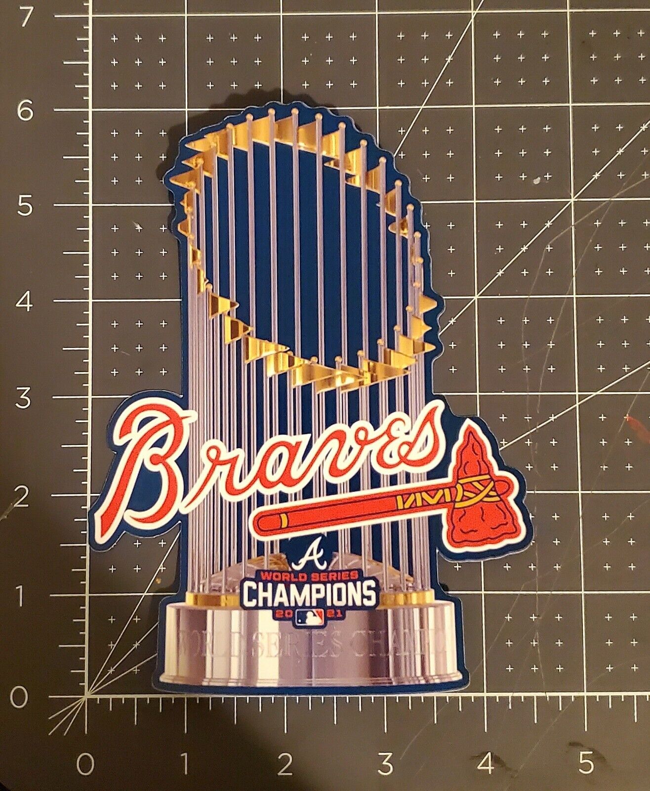 2021 World Series Champions Atlanta Braves Trophy Vinyl Sticker 6