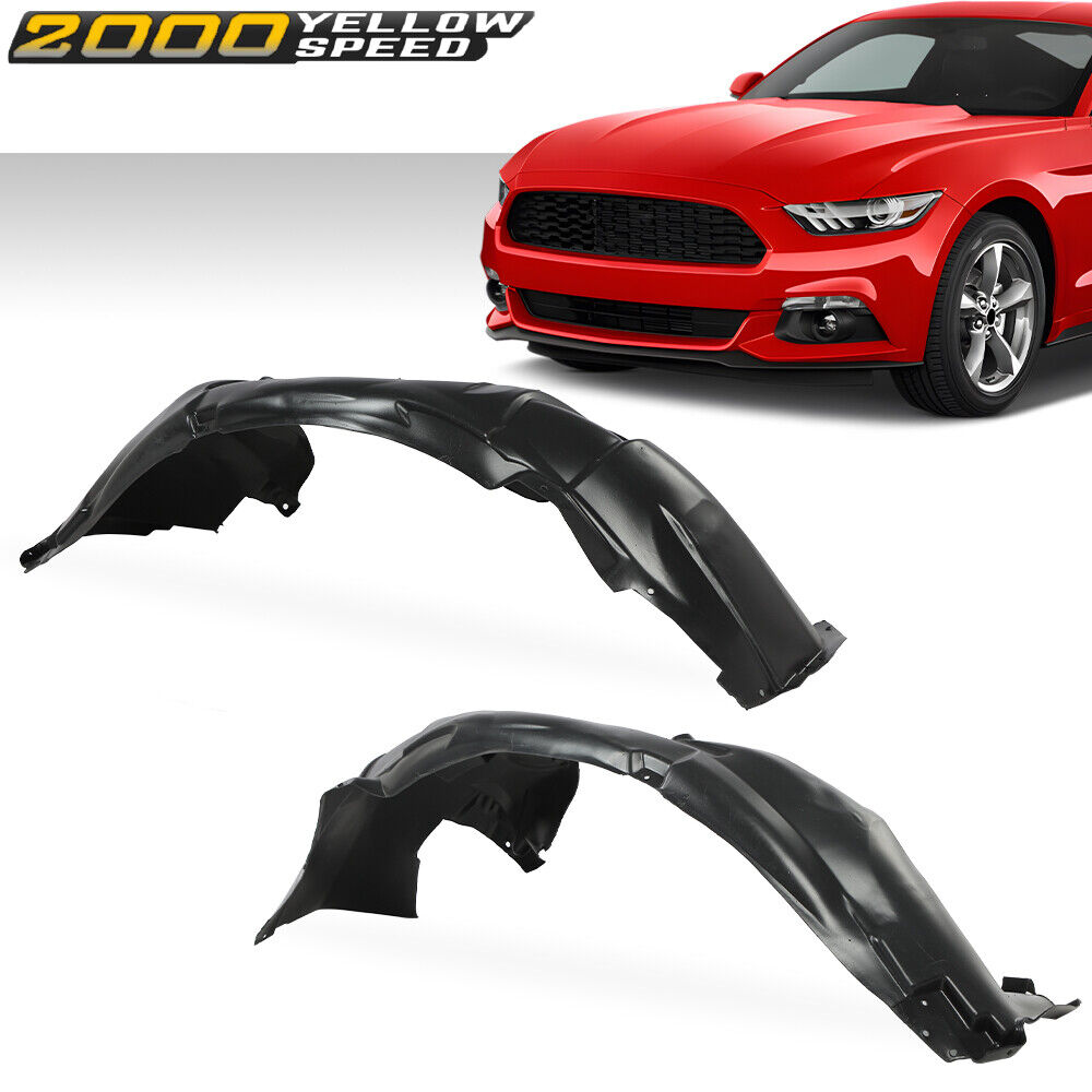 Front Driver and Passenger Side Fender Liner Fit For 2015-2017 Ford Mustang New