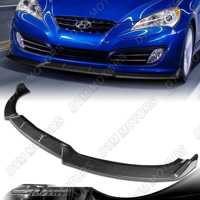 For 10-12 Hyundai Genesis Coupe Carbon Style Front Bumper Lip Splitter Spoiler