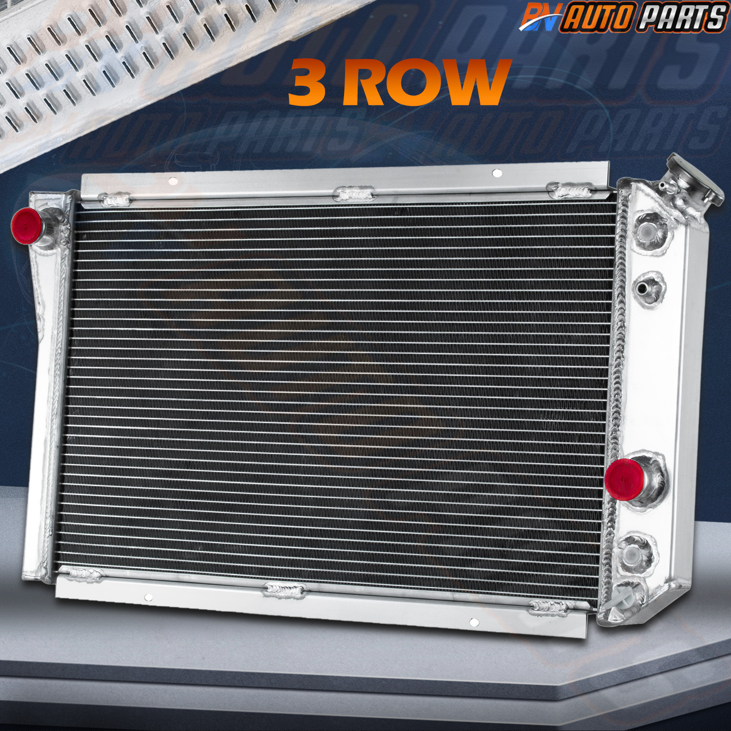 3 Row Aluminum Radiator For 1982-2002 CHEVY S10 BLAZER/S10/CORVETTE 5.7L V8 AT