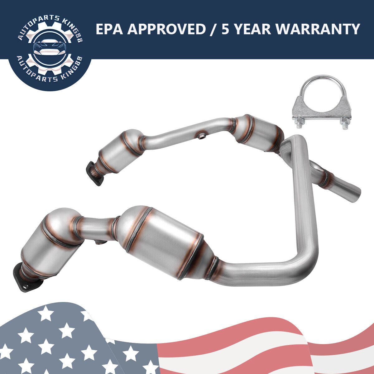 For 2007 2008 2009 Jeep Wrangler 3.8L Engine Catalytic Converter Front Y Pipe