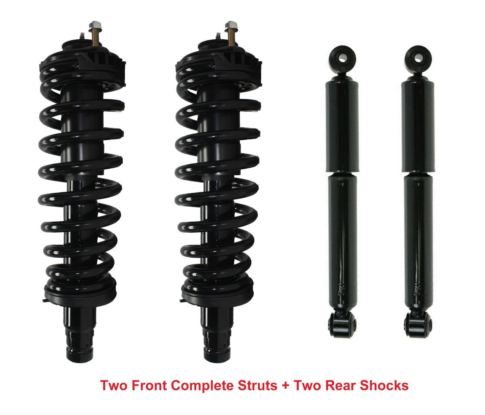 Full Set 2 Front Complete Struts +2 Rear Shocks Fit Trailblazer Envoy Rainier