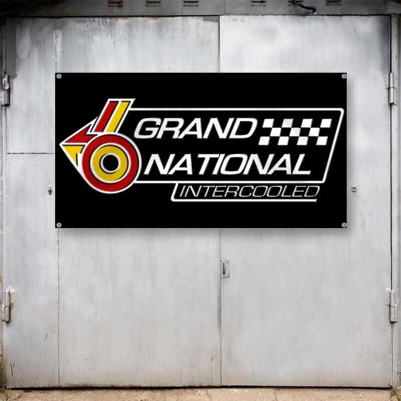 Grand National Intercooled Garage Banner Mancave Car Sign 4 foot for Buick GNX