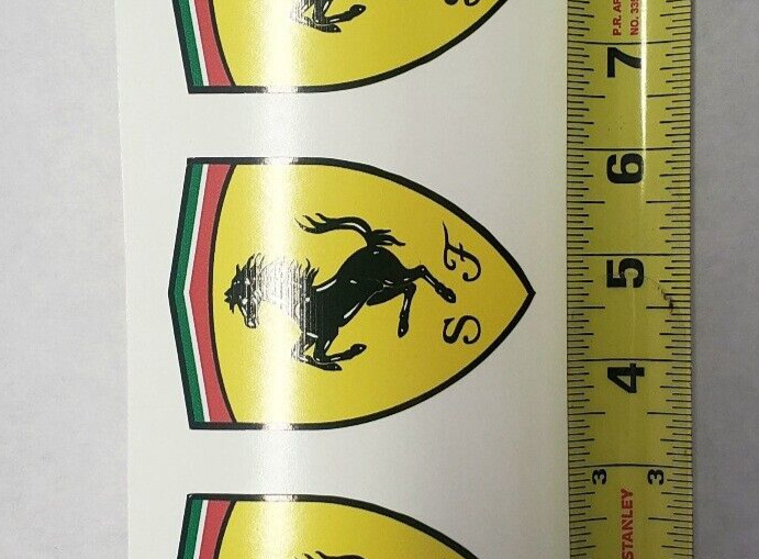 New Ferrari Crest sticker decal - only $2 .99 each but discounts if you buy 2+