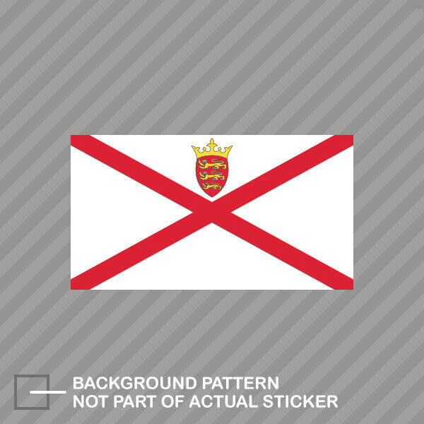 Flag of Jersey Sticker Decal Vinyl plantagenet crown queen elizabeth ii