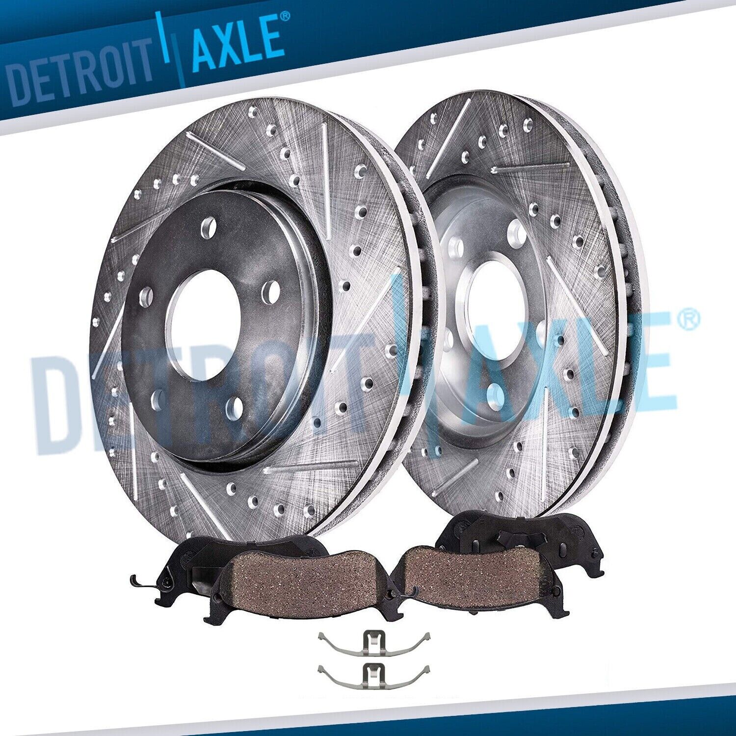 320mm Front Drilled Rotors Brake Pads for Audi A4 A7 Quattro A5 A6 AllRoad Q5