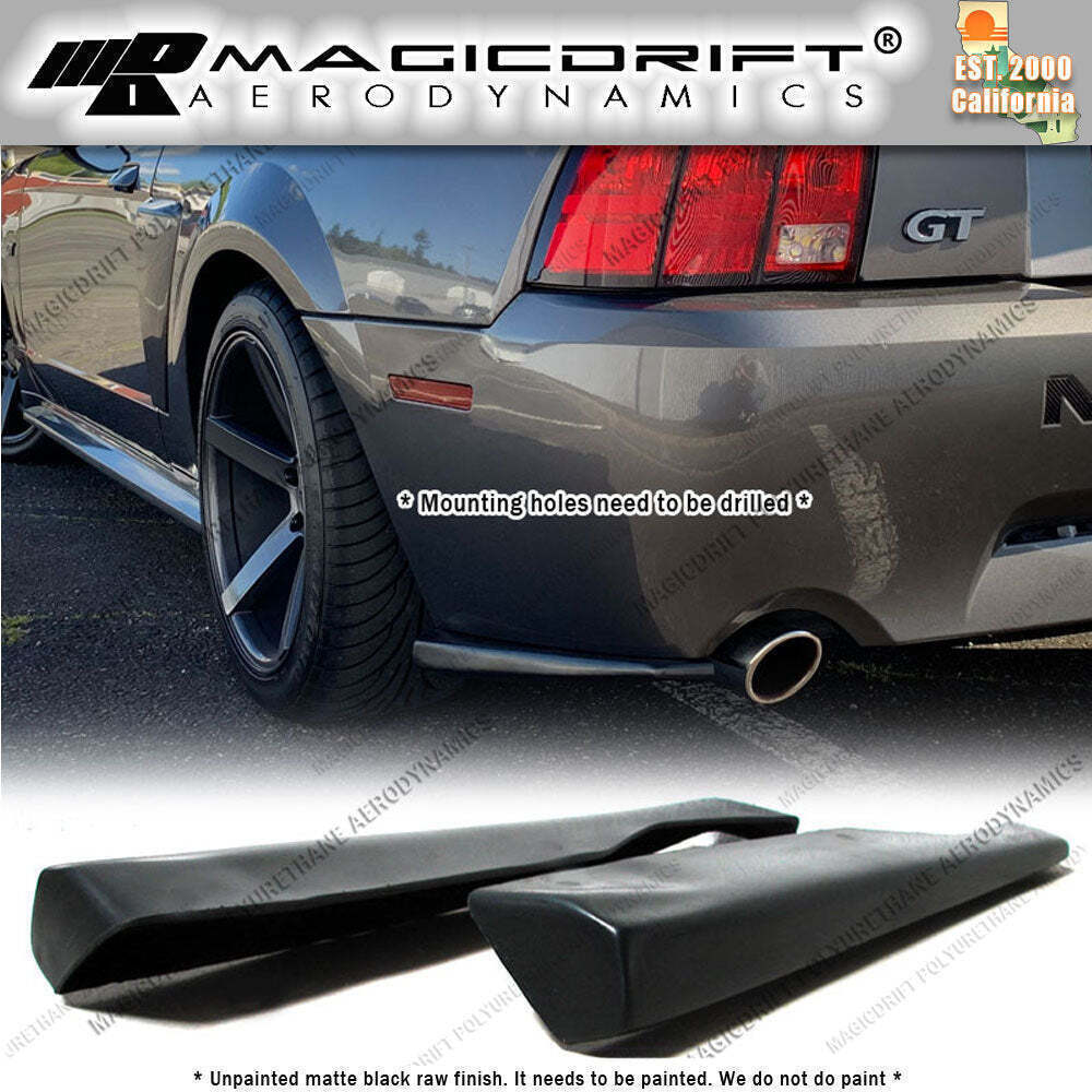 For 99-04 Ford Mustang MDA Style Rear Bumper Side Corner Apron Splitters Lip