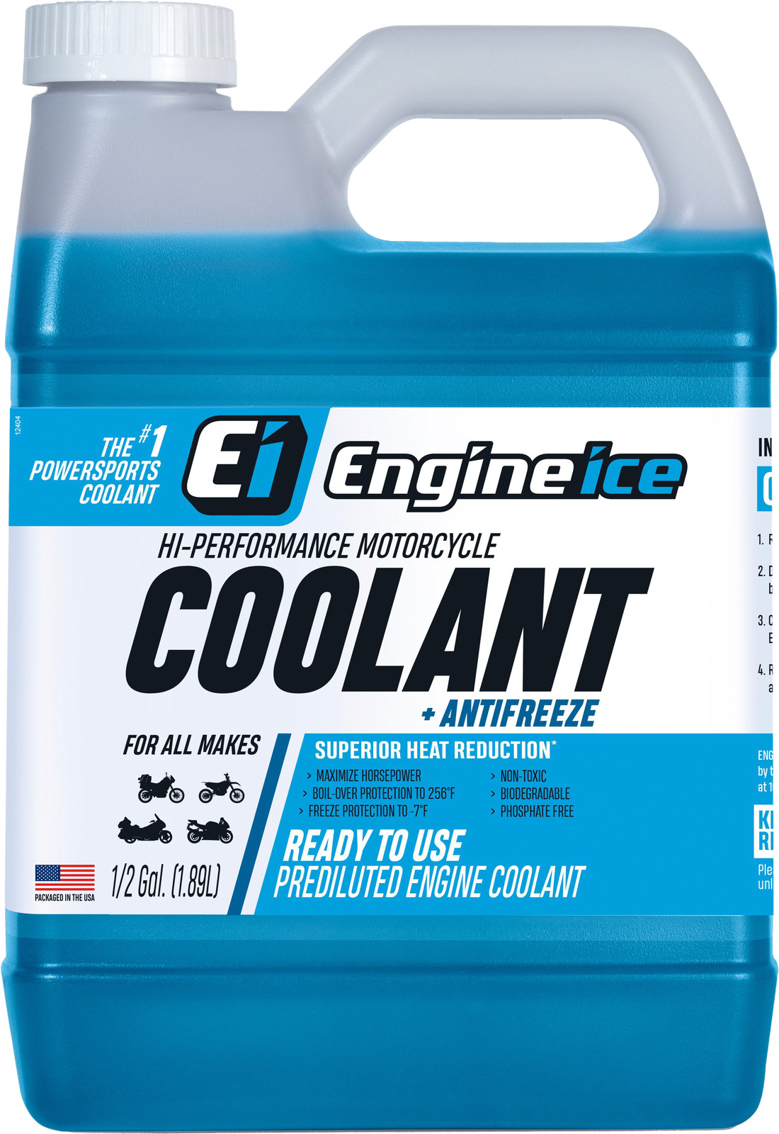 ENGINE ICE 1/2 GAL High Performance Coolant Non-Toxic Biodegradable