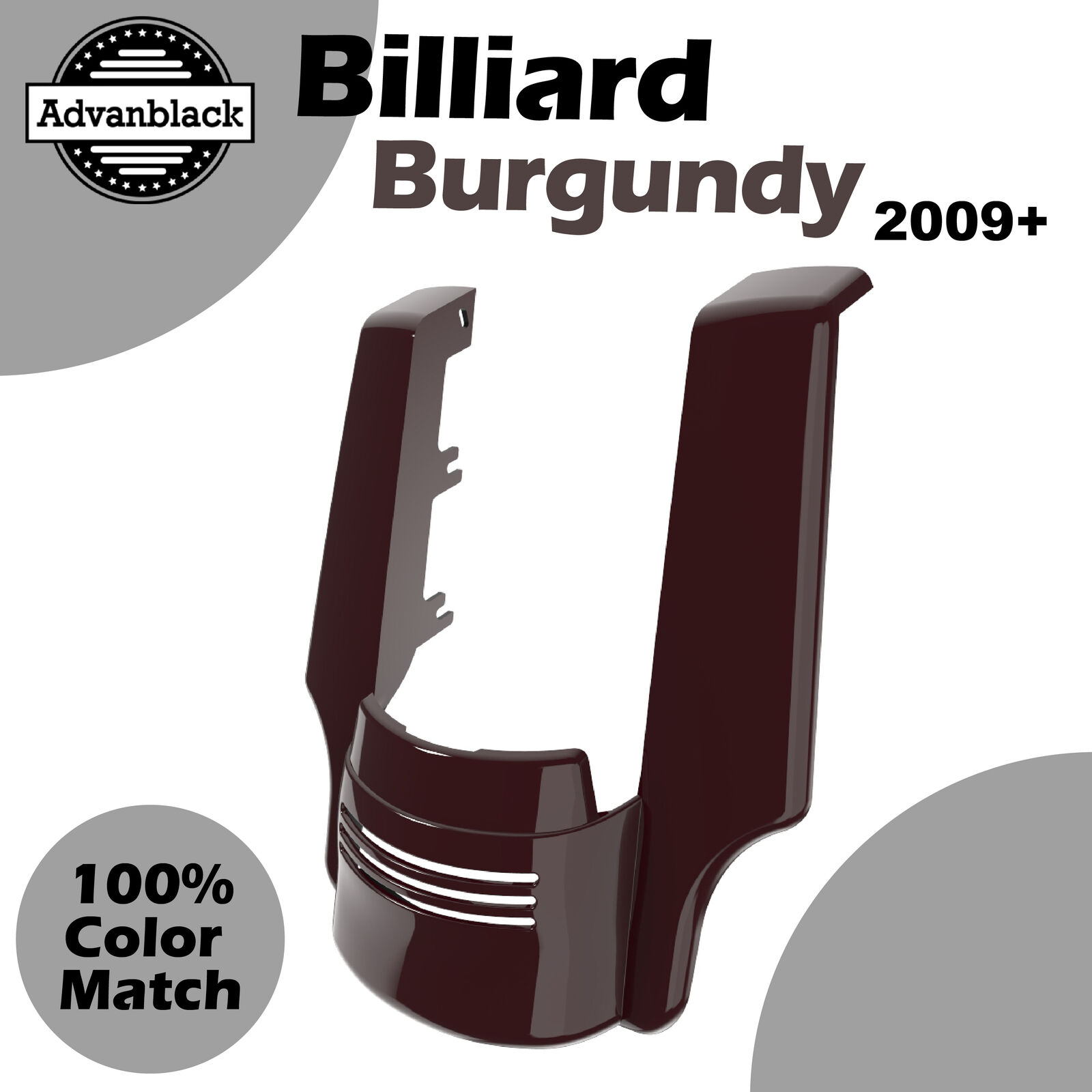 Billiard Burgundy Rear Fender Extension Stretched Filler For Harley 2009+