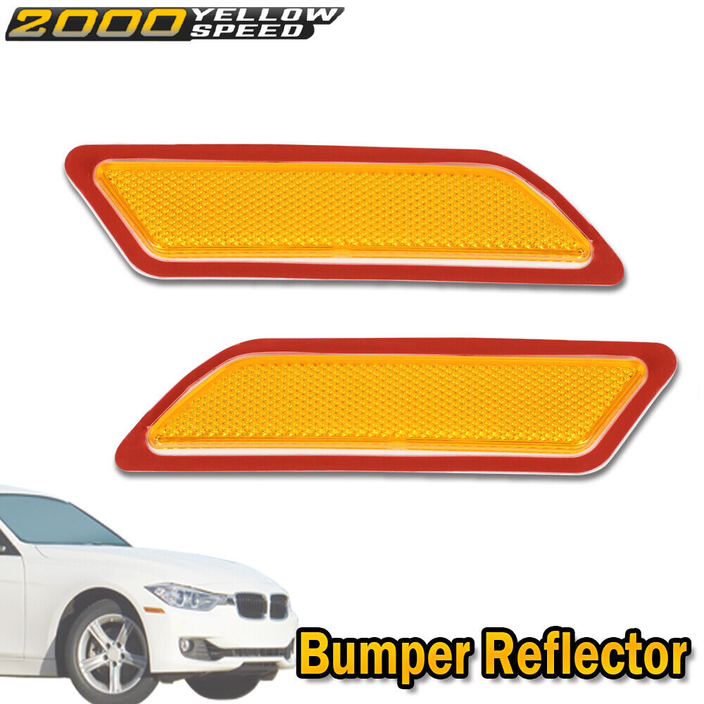 Fit For 2012-2015 BMW 320i 328i 335i Front Bumper Reflector Light Lamp LH&RH Set
