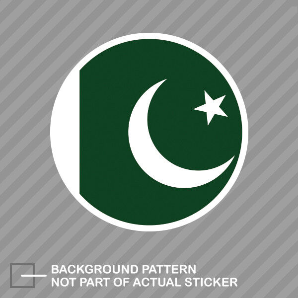 Round Pakistani Flag Sticker Decal Vinyl Pakistan PAK PK