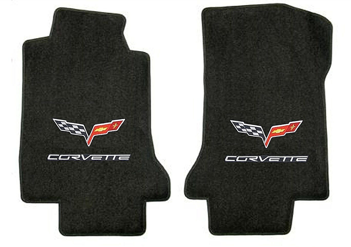 LLOYD Velourtex FRONT FLOOR MATS with C6/CORVETTE logos; 2005 to 2013 Corvette