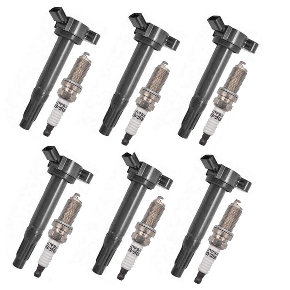 6PCS Ignition Coils & Spark Plugs New For 09-15 Toyota Venza 3.5L 90919-02251