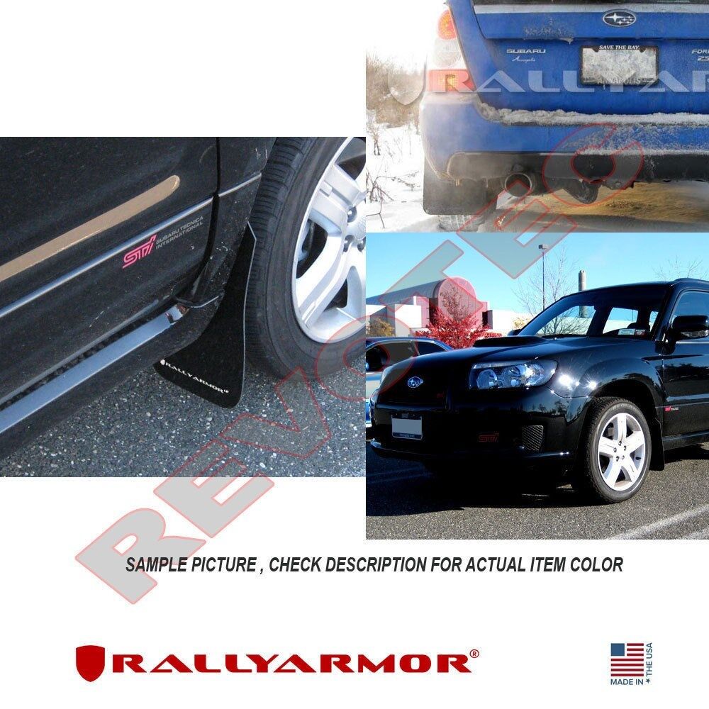 Rally Armor Basic Mud Flaps For 2003-2008 Subaru Forester w Black Logo
